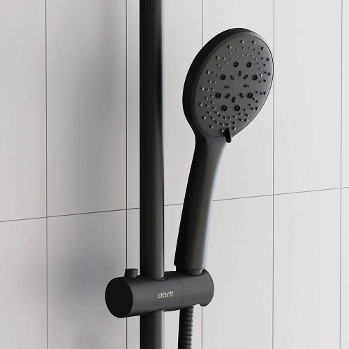 Душевая система Dorff Futura D0710522 с термостатом, черный Душевая система Dorff Futura D0710522 с термостатом, черный