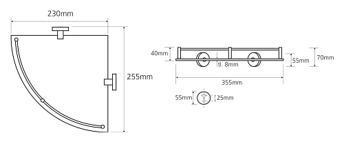 Полка Bemeta OMEGA 104202162 Полка Bemeta OMEGA 104202162