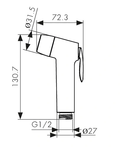 Гигиеническая лейка Kaiser LH-039 хром Гигиеническая лейка Kaiser LH-039 хром