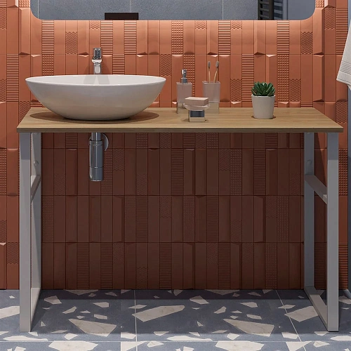 Консоль с раковиной DIWO Элиста 120 светлое дерево, Moduo 55 Leaf 555780 Консоль с раковиной DIWO Элиста 120 светлое дерево, Moduo 55 Leaf 555780