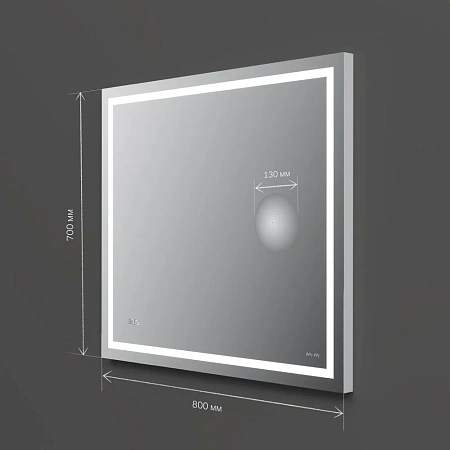 Зеркало AM.PM Gem M91AMOX0803WG с LED-подсветкой, часами 80 см Зеркало AM.PM Gem M91AMOX0803WG с LED-подсветкой, часами 80 см