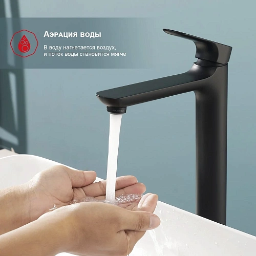 Смеситель для раковины Raglo R03.15.06, черный Смеситель для раковины Raglo R03.15.06, черный