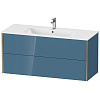 Картинка анонса товара «тумба под раковину duravit xviu xv41280b147 подвесная 121 см каменно-синий глянцевый»