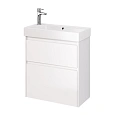 Тумба под раковину DREJA SLIM, 65 см, подвесная/напольная, 2 ящика, белый глянец 99.0401 Тумба под раковину DREJA SLIM, 65 см, подвесная/напольная, 2 ящика, белый глянец 99.0401
