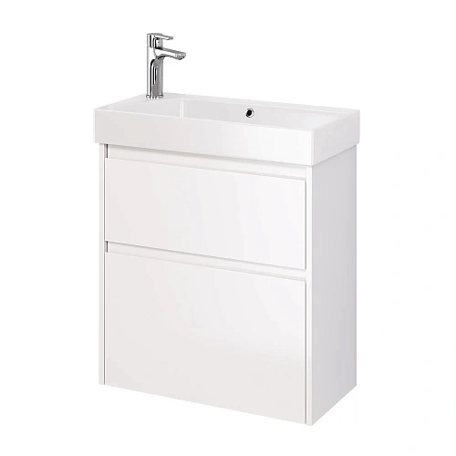 Тумба под раковину DREJA SLIM, 65 см, подвесная/напольная, 2 ящика, белый глянец 99.0401 Тумба под раковину DREJA SLIM, 65 см, подвесная/напольная, 2 ящика, белый глянец 99.0401