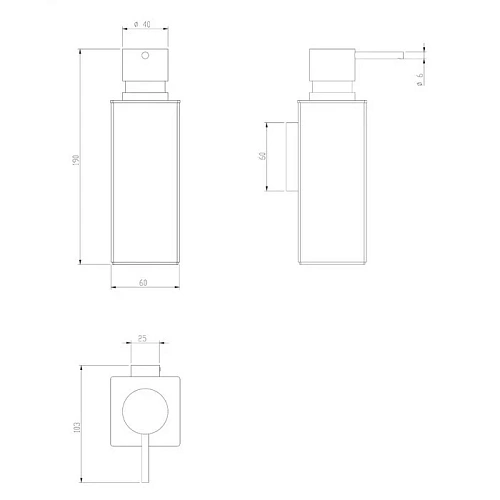 Дозатор жидкого мыла OMNIRES 10720/K хром UN10720/KCR Дозатор жидкого мыла OMNIRES 10720/K хром UN10720/KCR
