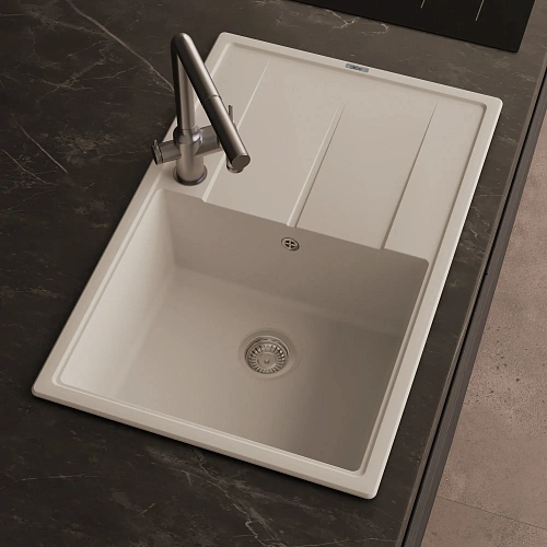 Кухонная мойка ABBER Quarz AQ2904W белый Кухонная мойка ABBER Quarz AQ2904W белый