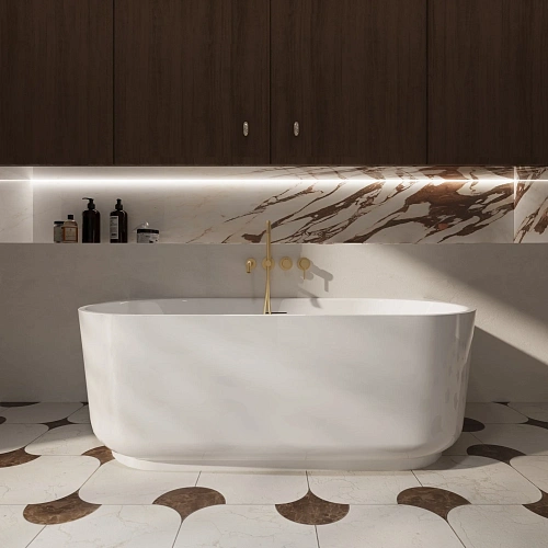 Смеситель для ванны Vincea Groove VBTW-4G1BG встраиваемый, брашированное золото Смеситель для ванны Vincea Groove VBTW-4G1BG встраиваемый, брашированное золото