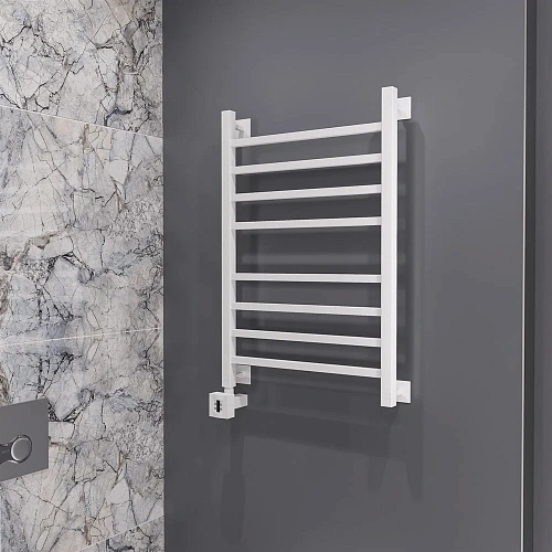 Полотенцесушитель электрический EWRIKA Деметра LP 80х50, белый L 536092 Полотенцесушитель электрический EWRIKA Деметра LP 80х50, белый L 536092