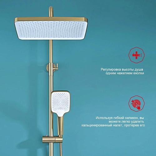 Душевая система Raglo R01.26.03, золотой сатин Душевая система Raglo R01.26.03, золотой сатин