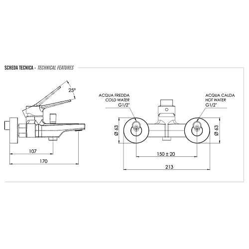 Смеситель для ванны Remer Slash SL02NO, черный матовый Смеситель для ванны Remer Slash SL02NO, черный матовый