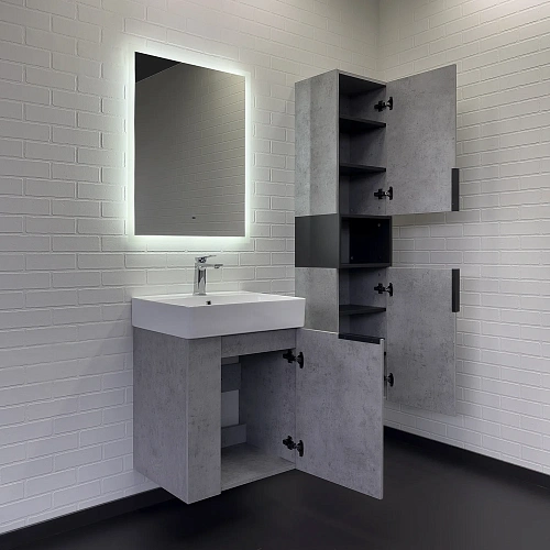 Тумба с раковиной Comforty Асти-60П 00-00019191 подвесная бетон светлый раковина CF3WL032 Тумба с раковиной Comforty Асти-60П 00-00019191 подвесная бетон светлый раковина CF3WL032