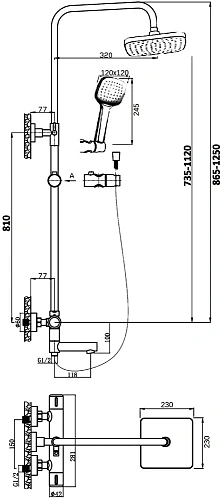 Душевая система STWORKI Орхус OR-03b 553901 Душевая система STWORKI Орхус OR-03b 553901