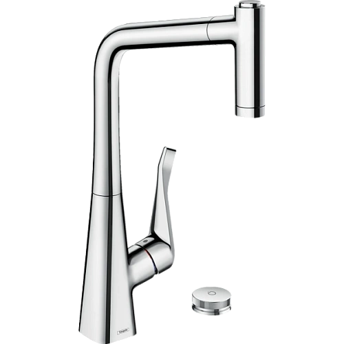 Смеситель для кухни Hansgrohe Metris Select M71 на 2 отверстия, 320, Eco, с вытяжным душем, 2jet, sB 73827000. Смеситель для кухни Hansgrohe Metris Select M71 на 2 отверстия, 320, Eco, с вытяжным душем, 2jet, sB 73827000.