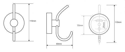 Крючок Bemeta OMEGA 104105242 Крючок Bemeta OMEGA 104105242