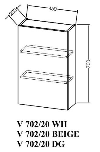 Шкаф Kolpa-San VITTORIA V 702/20 45 бежевый 547140 Шкаф Kolpa-San VITTORIA V 702/20 45 бежевый 547140