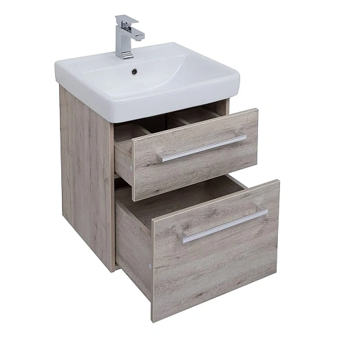 Тумба под раковину DREJA Q MAX, 55 см, подвесная, 2 ящика, дуб кантри 77.0002D Тумба под раковину DREJA Q MAX, 55 см, подвесная, 2 ящика, дуб кантри 77.0002D