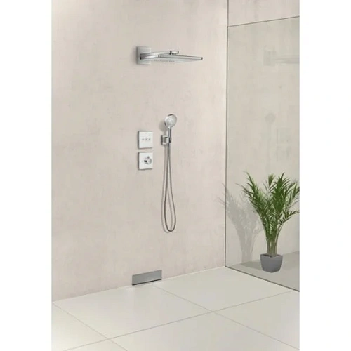 Смеситель для душа hansgrohe ShowerSelect Highflow стеклянный термостатический 15734400 Смеситель для душа hansgrohe ShowerSelect Highflow стеклянный термостатический 15734400