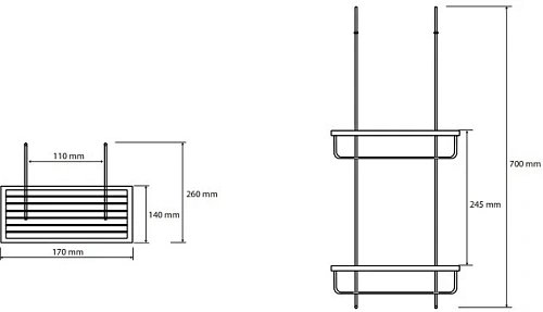 Полка Bemeta CYTRO 104702172 Полка Bemeta CYTRO 104702172