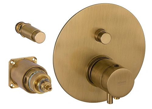 Смеситель для душа Remer Elegance NT09KBVO термостатический, состаренная латунь Смеситель для душа Remer Elegance NT09KBVO термостатический, состаренная латунь