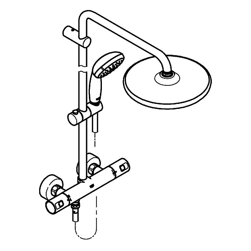 Душевая система GROHE Vitalio Start 250, хром (26816000) с термостатом настенного монтажа Душевая система GROHE Vitalio Start 250, хром (26816000) с термостатом настенного монтажа