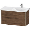 Картинка анонса товара «тумба под раковину duravit xviu xv41380b121 подвесная 101 см орех темный»