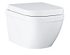 Унитаз подвесной GROHE Euro Ceramic компактный с безободковой чашей, сиденьем с устройством плавного 39693000