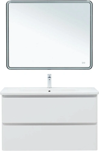 Тумба под раковину Aquanet Эмбер 105 белый матовый 00330469 напольная/подвесная Тумба под раковину Aquanet Эмбер 105 белый матовый 00330469 напольная/подвесная