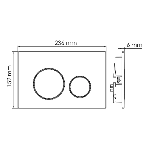 Инсталляция для унитаза WasserKRAFT Glan 66TLT.010.ME.WH.CH02 с клавишей смыва хром Инсталляция для унитаза WasserKRAFT Glan 66TLT.010.ME.WH.CH02 с клавишей смыва хром