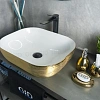 Раковина Gid D1302h132 53324 накладная белая / темное золото 50x40x14 Раковина Gid D1302h132 53324 накладная белая / темное золото 50x40x14