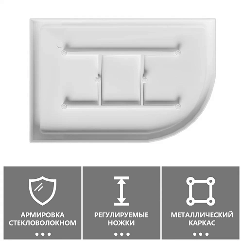 Душевой поддон ABBER AD3E109 L 100х90 асимметричный, акриловый, белый Душевой поддон ABBER AD3E109 L 100х90 асимметричный, акриловый, белый