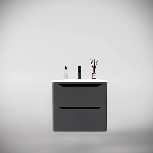 Тумба под раковину Style Line Марелла 60 Люкс антискрейтч серый, PLUS подвесная СС-00002406 Тумба под раковину Style Line Марелла 60 Люкс антискрейтч серый, PLUS подвесная СС-00002406