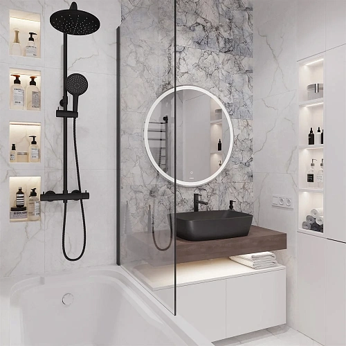 Комплект мебели STWORKI Ольборг 100 столешница дуб карпентер, без отверстий, 2 тумбы 50, с раковиной 542628 Комплект мебели STWORKI Ольборг 100 столешница дуб карпентер, без отверстий, 2 тумбы 50, с раковиной 542628