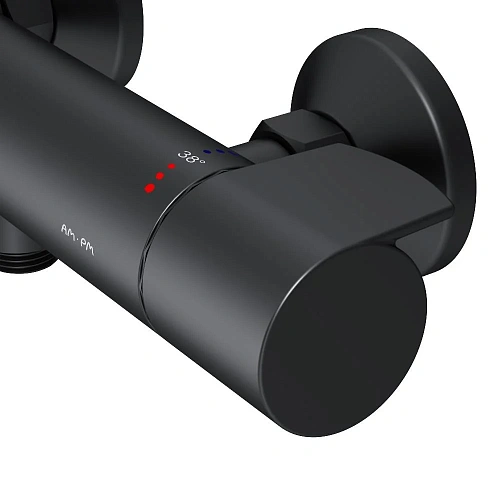 Смеситель для душа AM.PM X-Joy F85A40022 с термостатом, черный Смеситель для душа AM.PM X-Joy F85A40022 с термостатом, черный