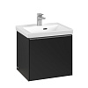 Картинка анонса товара «тумба под раковину villeroy &amp; boch subway 3.0 с подсветкой volcano black / volcano black c580l0vl»