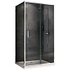 Картинка анонса товара «душевой уголок abber schwarzer diamant ag301005-s805 100x80 см универсальный, профиль хром, стекло прозрачное»