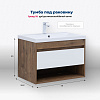 Картинка анонса товара «тумба под раковину aquanet тренд 75 00345118 дуб рустикальный/белый сатин»