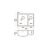 Кухонная мойка Omoikiri Tadzava 58-2-U/I-IN-L нерж.сталь/нержавеющая сталь 4993774 Кухонная мойка Omoikiri Tadzava 58-2-U/I-IN-L нерж.сталь/нержавеющая сталь 4993774