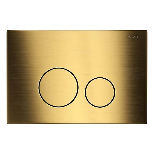 Клавиша смыва Aquatek KDI-0000038 (023G) нержавеющая сталь, цвет титановое золото матовое (клавиши круглые) Клавиша смыва Aquatek KDI-0000038 (023G) нержавеющая сталь, цвет титановое золото матовое (клавиши круглые)