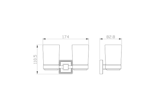 Стакан Wonzon & Woghand бронза (WW-7228) Стакан Wonzon & Woghand бронза (WW-7228)