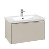 Картинка анонса товара «тумба под раковину villeroy &amp; boch subway 3.0 с подсветкой cashmere grey / cashmere grey c573l2vn»