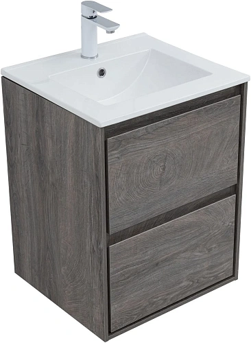Тумба под раковину Aquanet Милан 50 дуб рошелье 00336371 подвесная Тумба под раковину Aquanet Милан 50 дуб рошелье 00336371 подвесная