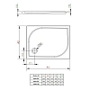 Душевой поддон Radaway Delos D1000 4D17555-03 100x75 Душевой поддон Radaway Delos D1000 4D17555-03 100x75