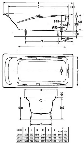 Ванна чугунная Jacob Delafon Repos 170x80 E2918-00 Ванна чугунная Jacob Delafon Repos 170x80 E2918-00