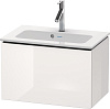 Картинка анонса товара «тумба под раковину duravit l-cube lc615602222 подвесная 62 см белая глянцевый»