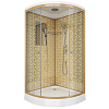 Картинка анонса товара «душевая кабина niagara luxe ng-7702g (1000x1000х2100) низкий поддон (15см) стенки золото»