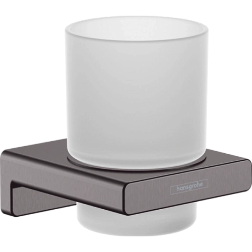 Стакан Hansgrohe AddStoris 41749340, шлифованный черный хром Стакан Hansgrohe AddStoris 41749340, шлифованный черный хром