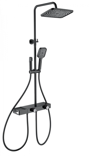 Душевая система Wonzon & Woghand с термостатом, черный матовый (WW-B4161-MB) Душевая система Wonzon & Woghand с термостатом, черный матовый (WW-B4161-MB)