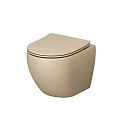 Унитаз подвесной GROSSMAN GR-4455BEMS Color 485x360x375 бежевый матовый безободковый с тонкой крышкой Унитаз подвесной GROSSMAN GR-4455BEMS Color 485x360x375 бежевый матовый безободковый с тонкой крышкой