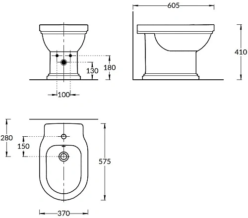 Биде напольное Kerama Marazzi POMPEI белый глянцевый PO.bidet.01 Биде напольное Kerama Marazzi POMPEI белый глянцевый PO.bidet.01